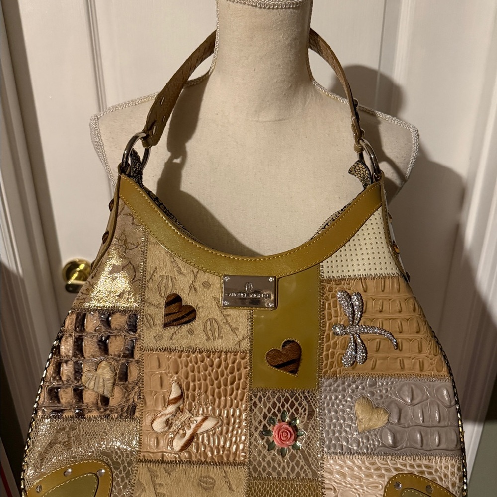 Michelangelo Multicolor Patchwork Shoulder Bag - image 1